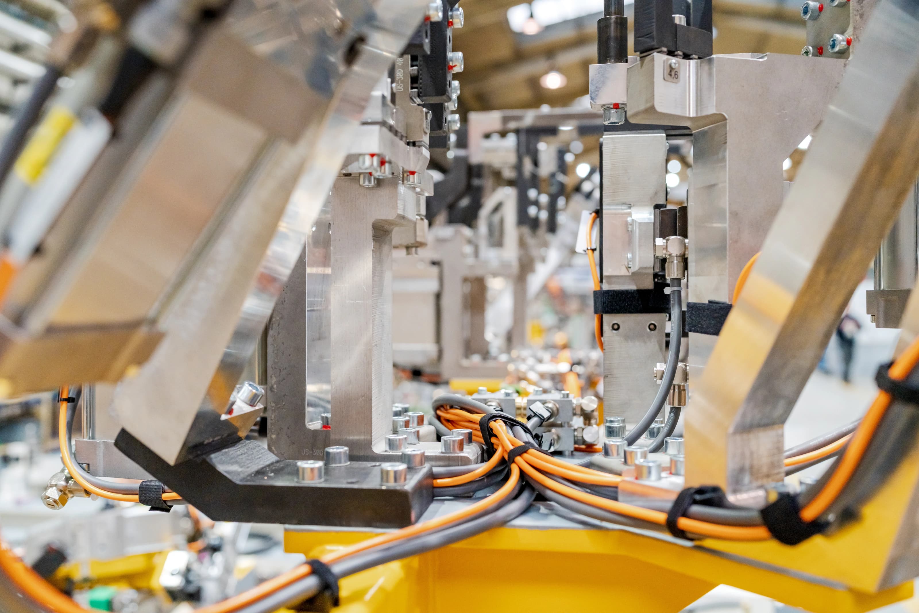 Industrial robotic machinery demonstrating advanced automation in manufacturing