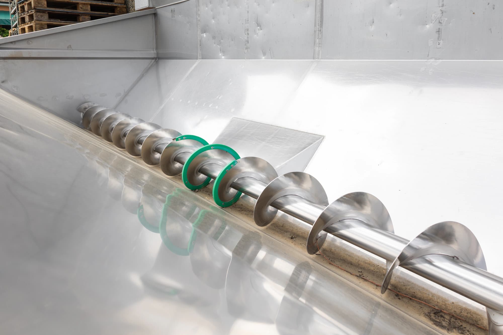 Stainless steel auger flights formed for custom helical flight applications